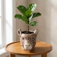 Pflanzentopf Giraffe D11/14x11cm - Braun - D11/14x11cm