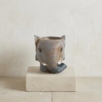 Pflanztopf Elefant D11/12x10cm - Grau - D11/12x10cm